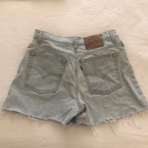 Levi shorts frayed
